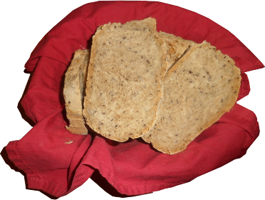 Pain aux céréales coupé